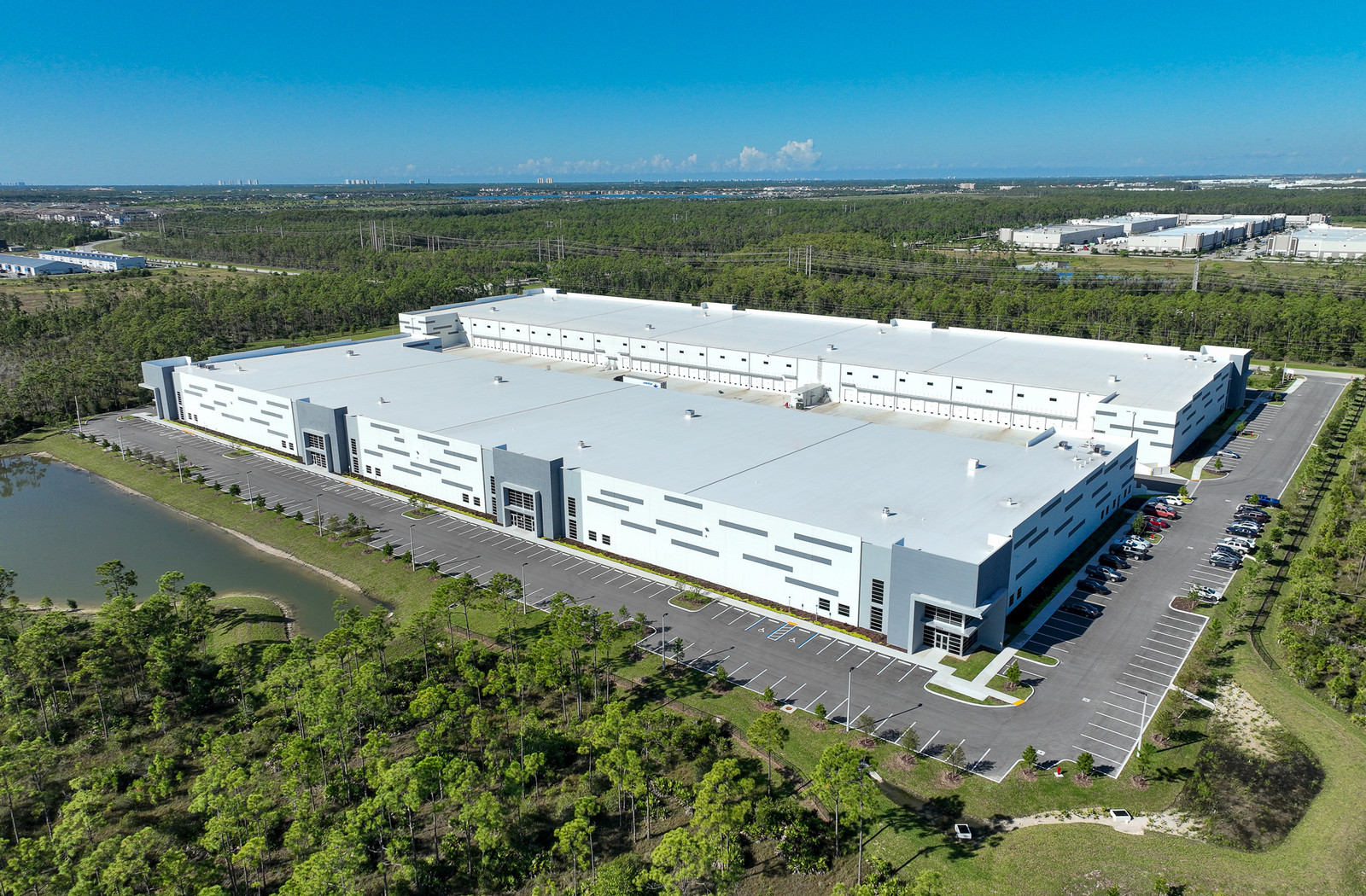 Completed commercial construction aerial documentation